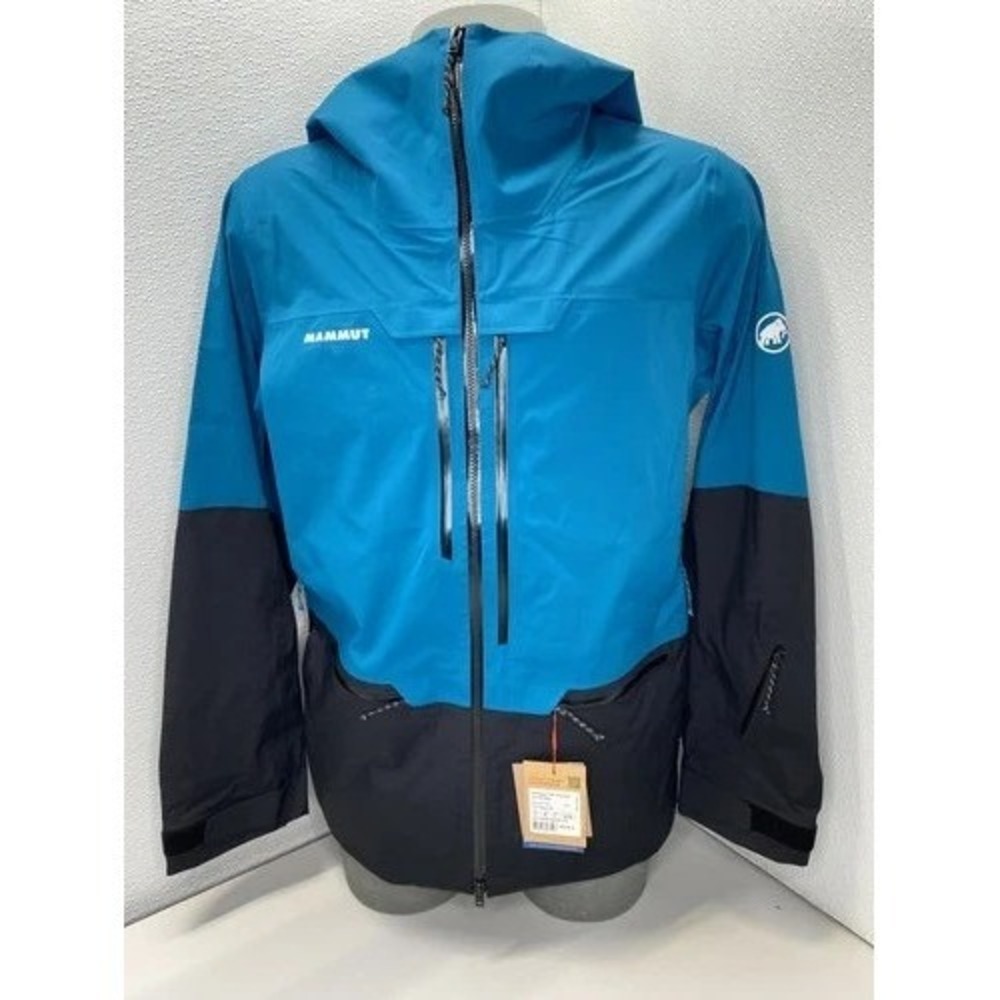 Mammut Mens Jacket Deep Teal Blue/Black Size L Haldigrat HS Hooded Full Zip